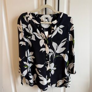 Floral Navy Blouse